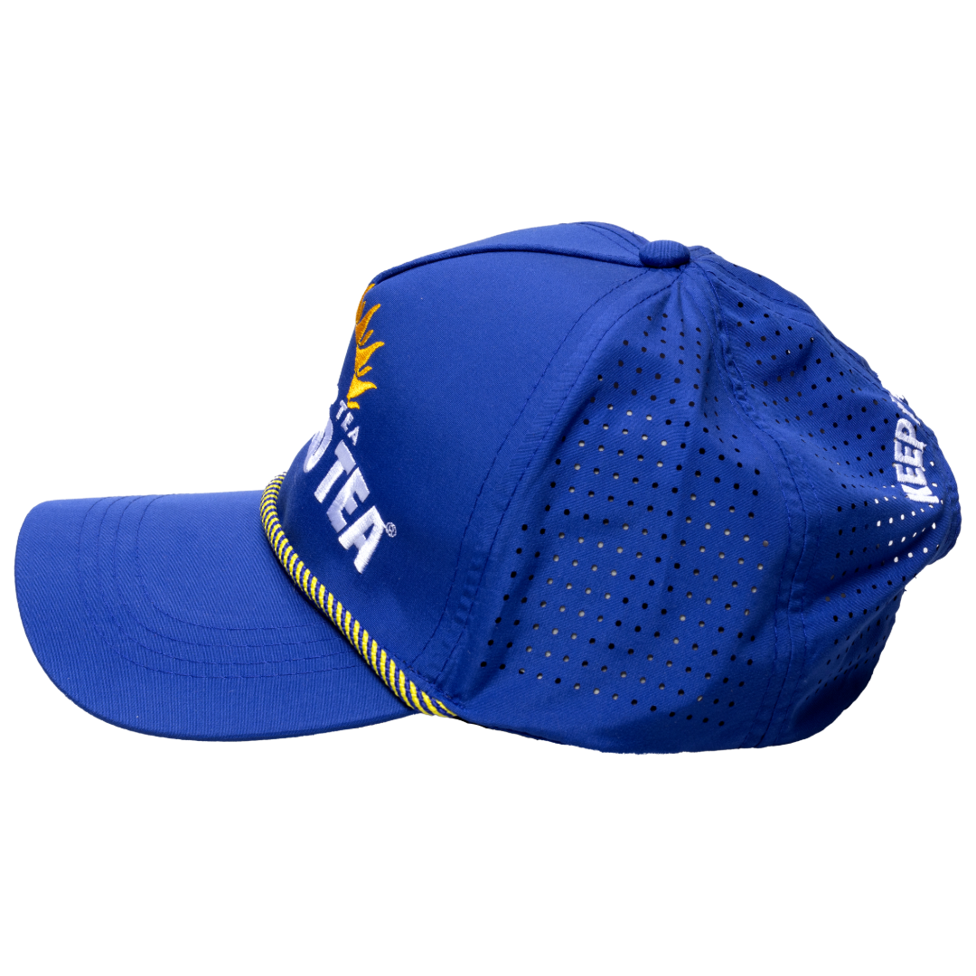 Theo Satin Baseball Cap | Electric Blue – tête bleue