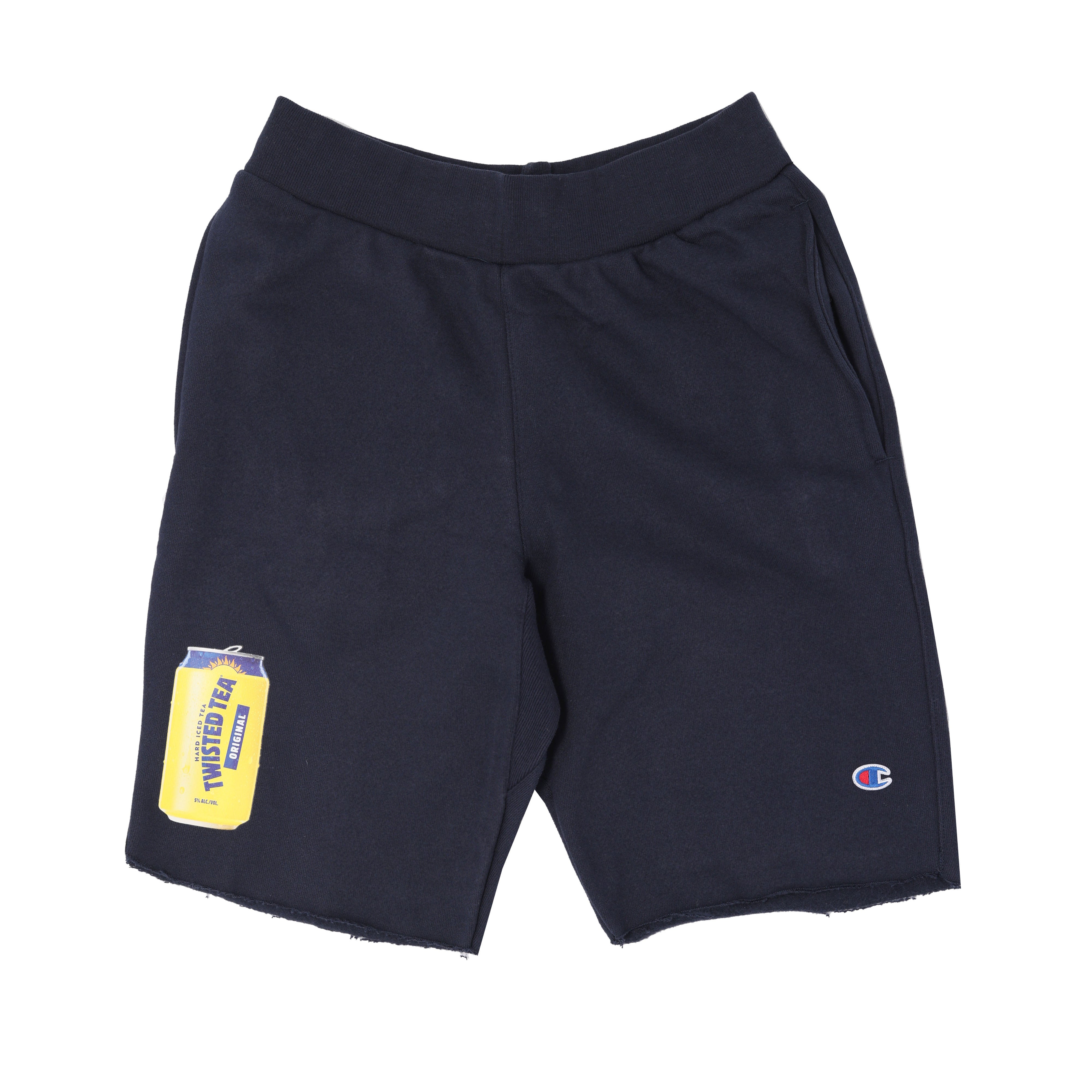 SEE SEE SWEAT SHORTS NAVY/WHITE 美品 L メンズ